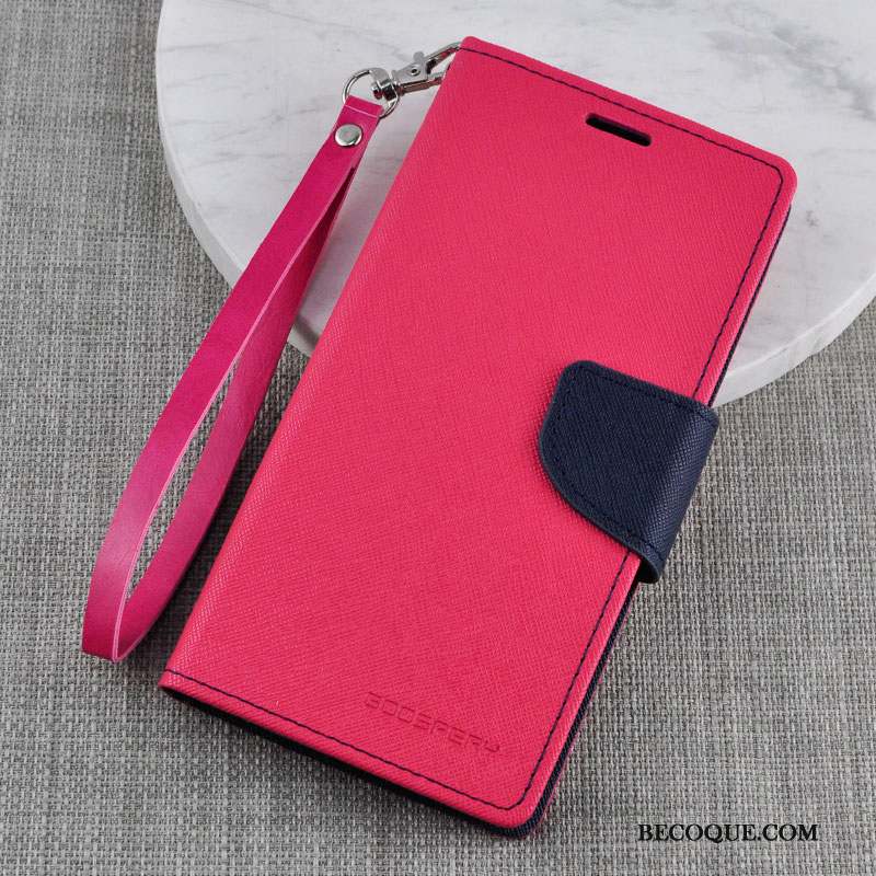 iPhone Se 2020 Coque Rouge Clamshell Protection Incassable Portefeuille Fluide Doux