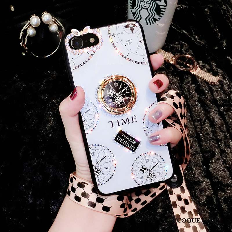 iPhone Se 2020 Strass Personnalité Créatif Silicone Coque De Téléphone Fluide Doux