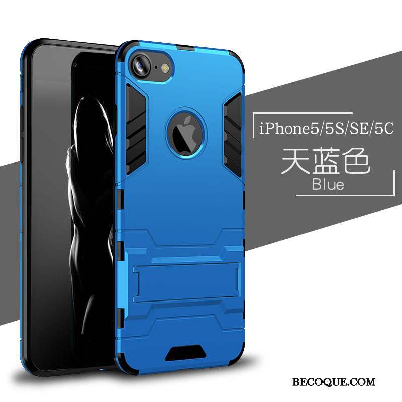 iPhone Se Bleu Silicone Incassable Protection Coque Tendance