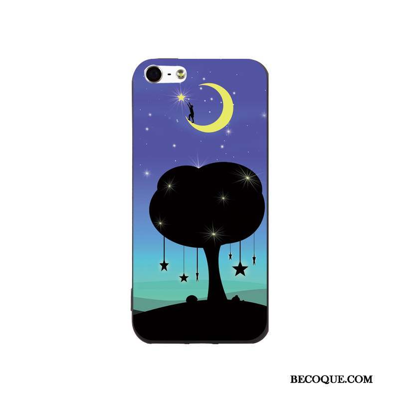 iPhone Se Tendance Dessin Animé Protection Coque De Téléphone Incassable Violet