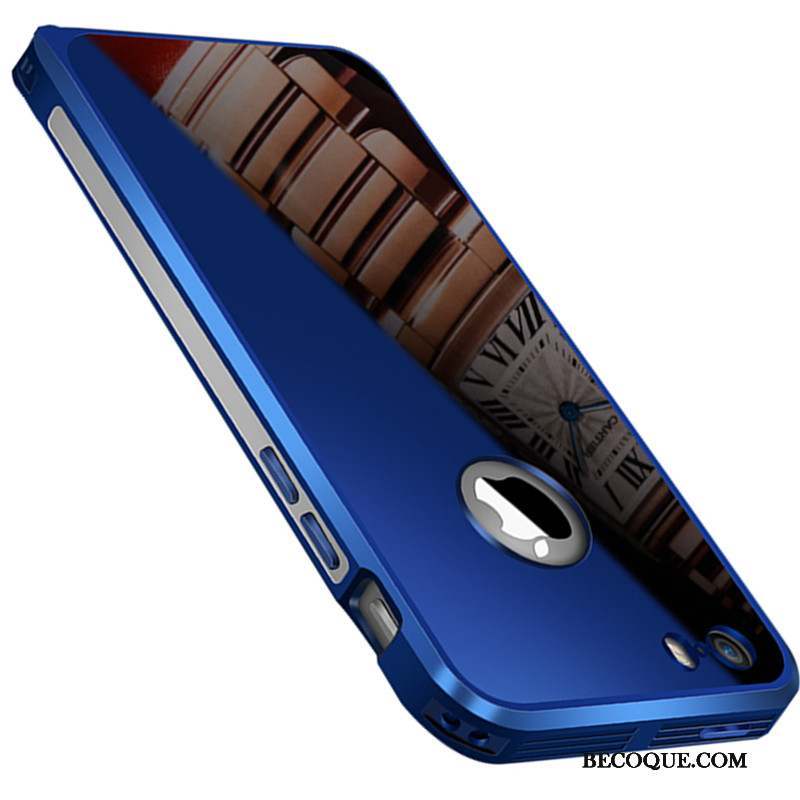 iPhone Se Tout Compris Bleu Coque De Téléphone Étui Argent Métal