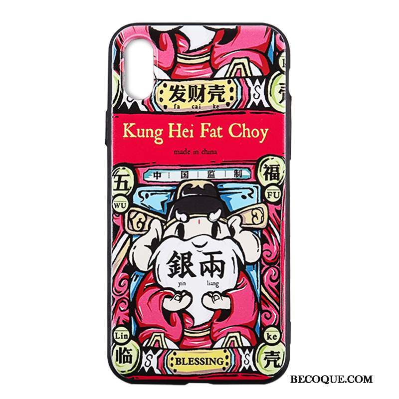 iPhone X Coque Créatif Original Multicolore Style Chinois Étui Tout Compris