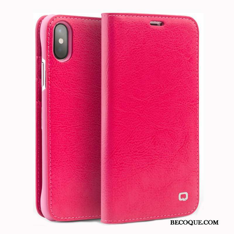 iPhone X Cuir Véritable Étui Incassable Housse Téléphone Portable Coque De Téléphone