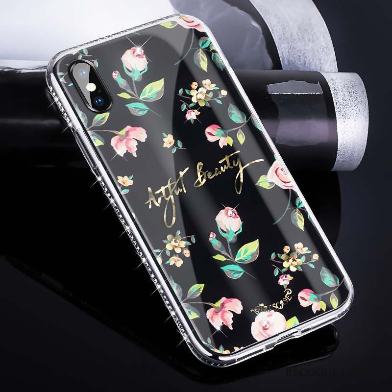 iPhone X Marque De Tendance Luxe Coque De Téléphone Tout Compris Noir Nouveau