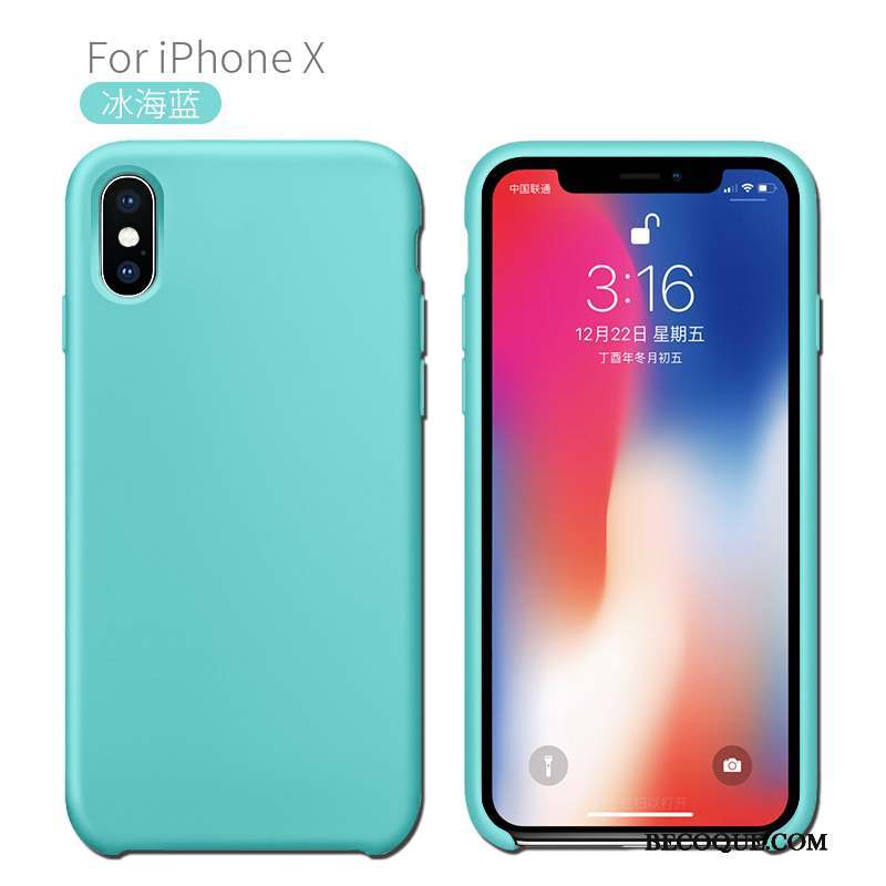 iPhone X Nouveau Bleu Protection Créatif Coque De Téléphone Fluide Doux