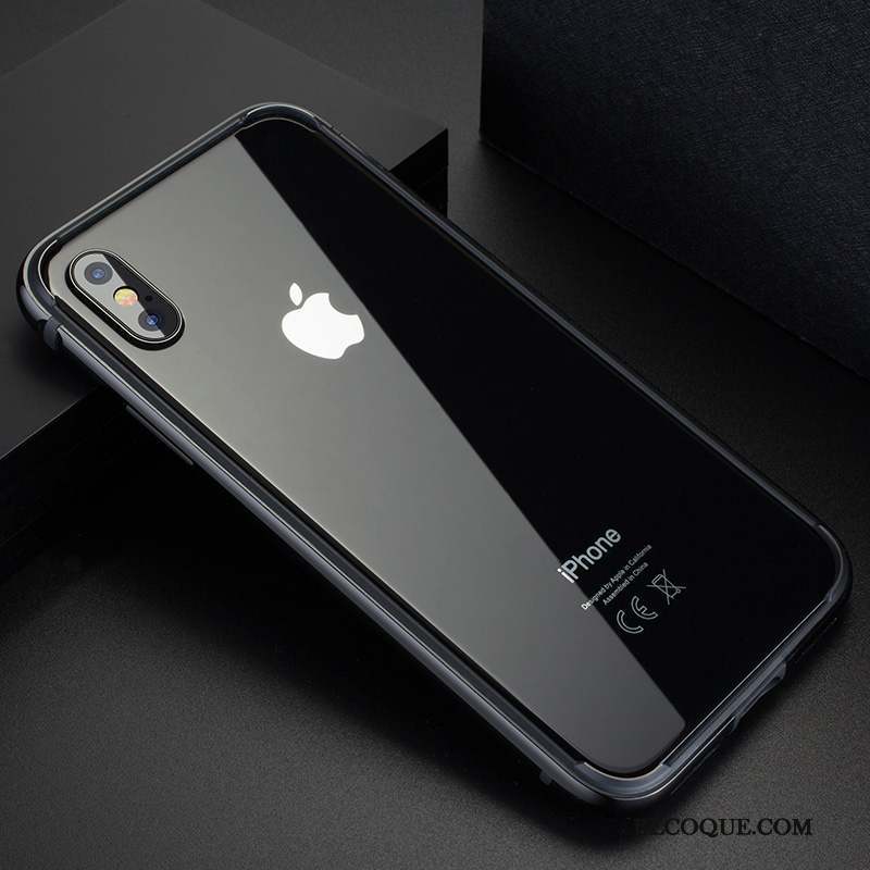 iPhone X Nouveau Métal Étui Protection Noir Coque De Téléphone