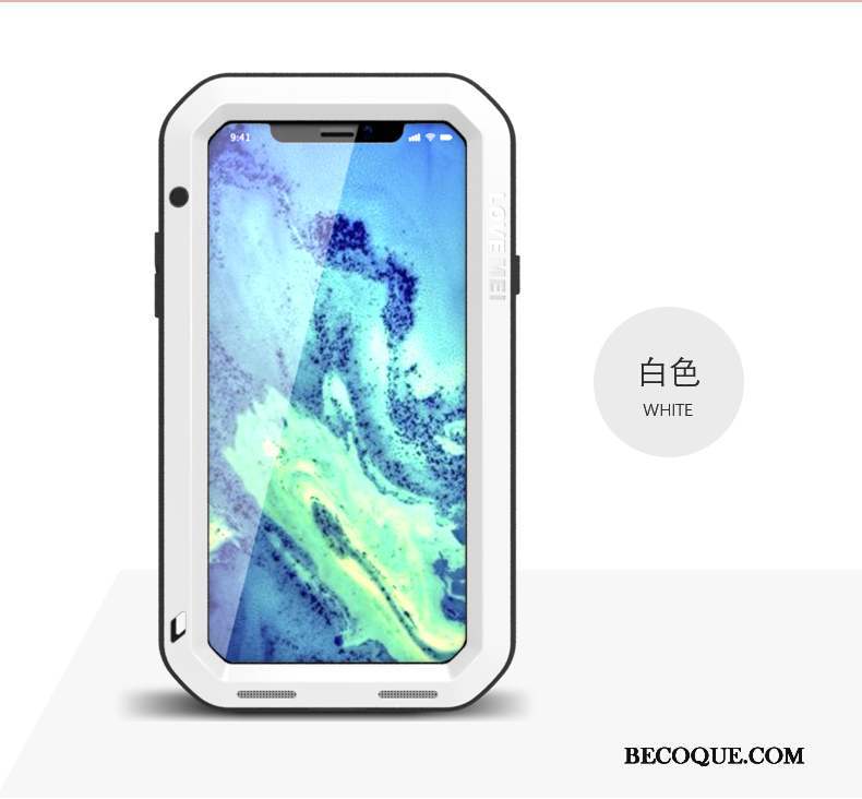 iPhone X Outdoor Coque De Téléphone Incassable Étui Silicone Métal