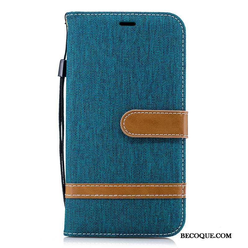 iPhone Xr Coque En Denim Protection Carte Tout Compris Étui Housse