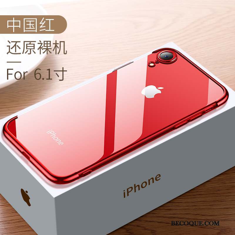 iPhone Xr Coque Nouveau Transparent Silicone Étui Incassable Marque De Tendance