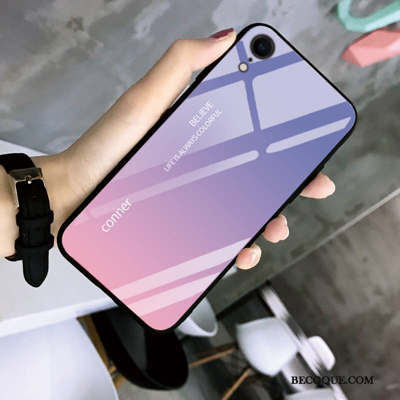 iPhone Xr Coque Personnalité Tout Compris Nouveau Violet Rouge Étui