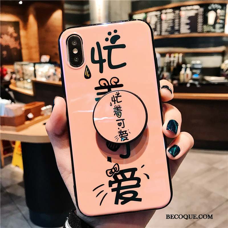 iPhone Xs Coque Fluide Doux Tendance Mince Étui Créatif Personnalité