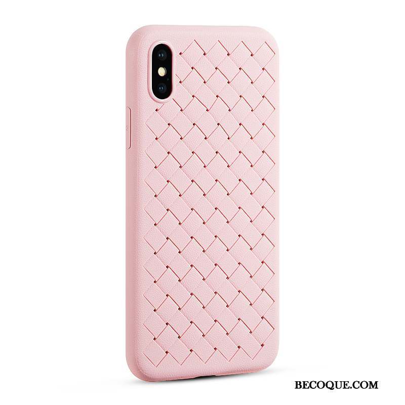 iPhone Xs Coque Incassable Business Personnalité Protection Silicone Délavé En Daim