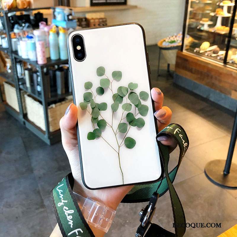 iPhone Xs Coque Protection Petit Tout Compris Vert Nouveau Ornements Suspendus