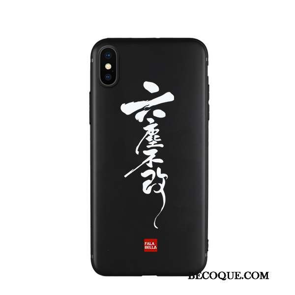 iPhone Xs Marque De Tendance Créatif Protection Coque De Téléphone Style Chinois Silicone