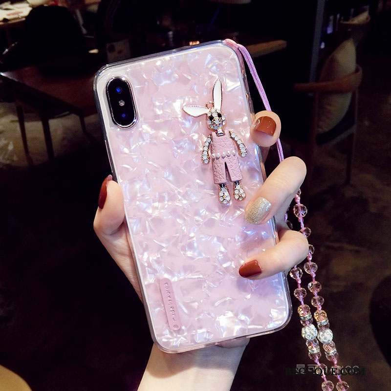 iPhone Xs Max Coque Dessin Animé Nouveau Marque De Tendance Ornements Suspendus Silicone Lapin