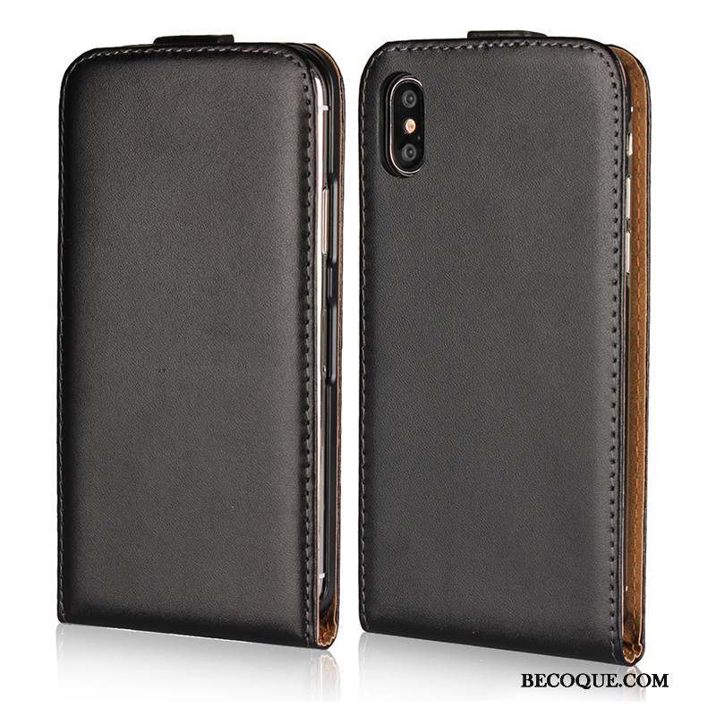 iPhone Xs Max Coque Protection Housse De Téléphone Incassable Étui En Cuir