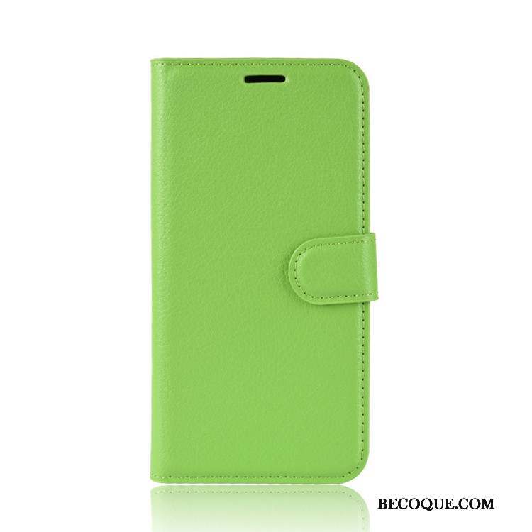 iPhone Xs Max Étui Vert Housse Étui En Cuir Tendance Coque