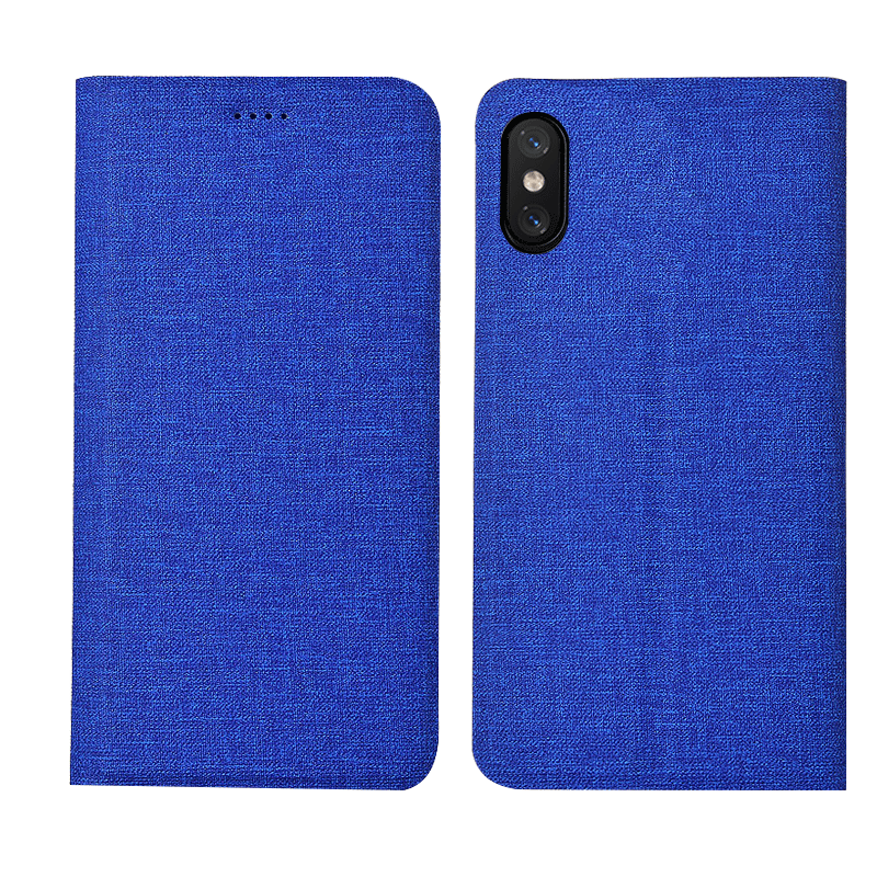 iPhone Xs Protection Silicone Coque De Téléphone Tendance Bleu Luxe