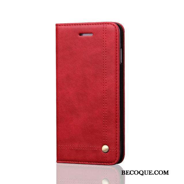 iPhone Xs Rouge Coque De Téléphone Étui En Cuir