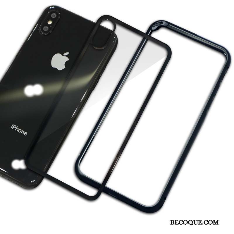 iPhone Xs Verre Net Rouge Coque De Téléphone Marque De Tendance Incassable Tout Compris