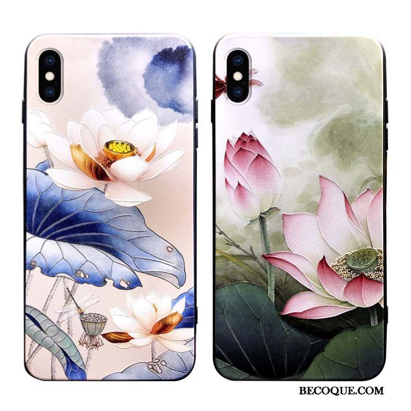 iPhone Xs Vert Tendance Coque Personnalité Créatif Incassable